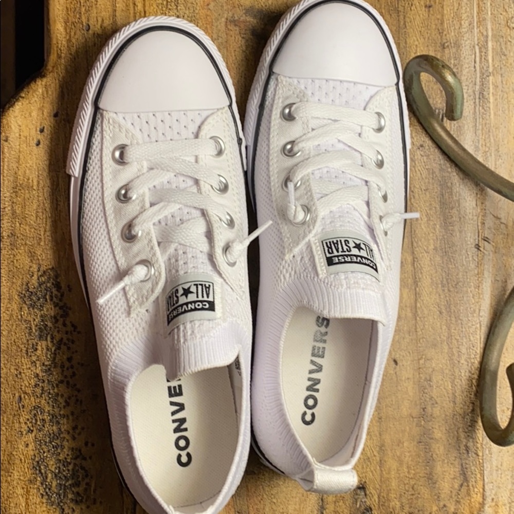 Converse slip on sneakers white and black